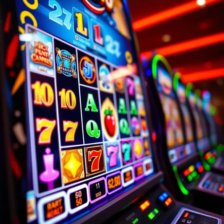 Abigcandy Casino vibrant digital slot machine interface showing various colorful game icons