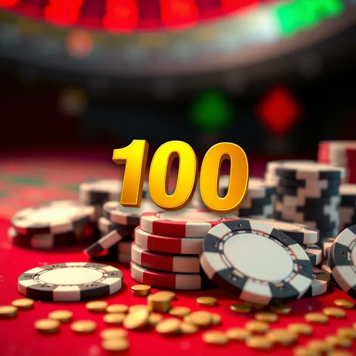 Illustration showing casino chips and a golden bonus symbol highlighting no deposit offers
