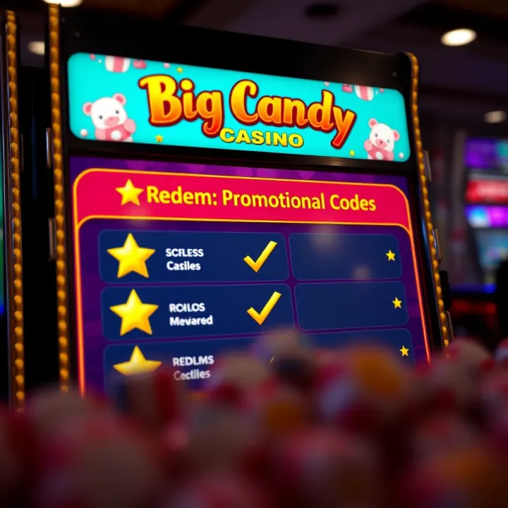 Graphic showing the redemption of promotional codes within a casino game interface