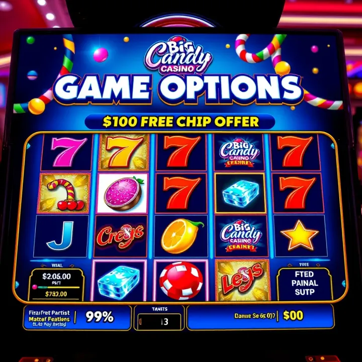 Digital slot machine interface showcasing various game icons and bonus features