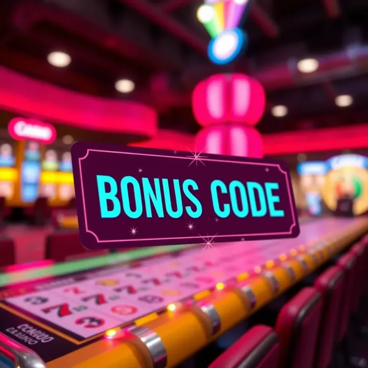 Graphic of a digital coupon or code with sparkling effects to represent a casino bonus