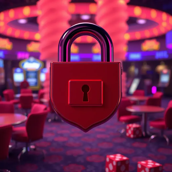 Secure padlock icon representing online casino security and player protection measures