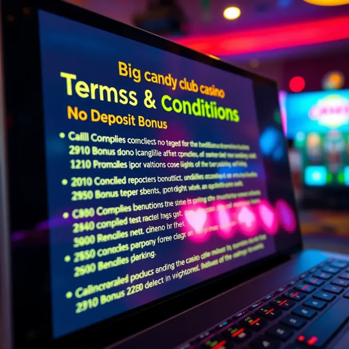 Illustration of casino bonus terms and conditions displayed on a digital screen
