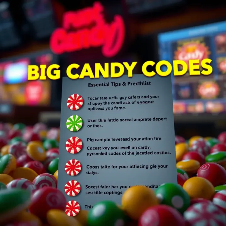 Conceptual graphic of a checklist with candy icons highlighting key tips and precautions