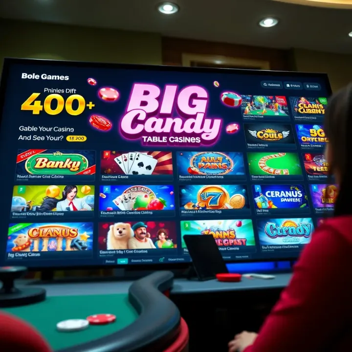 Online casino interface showing diverse table games and betting options