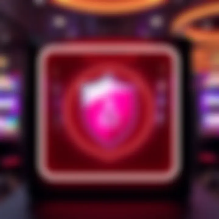 Secure online gaming environment with shield symbol representing account protection