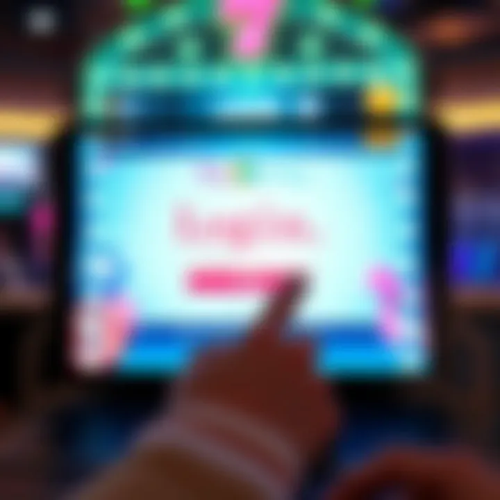 User entering login credentials on A Big Candy Casino Australia website interface