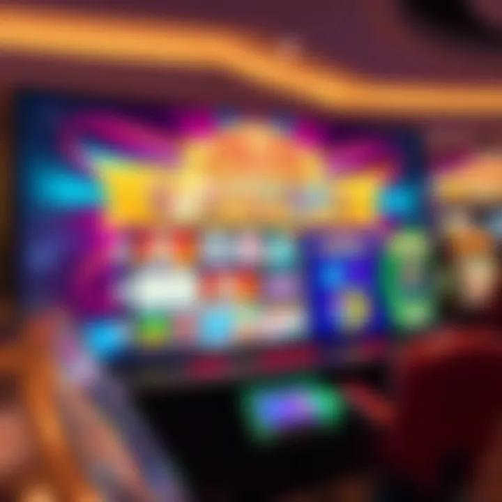Vibrant casino gaming screen featuring a variety of slot games and secure payment icons