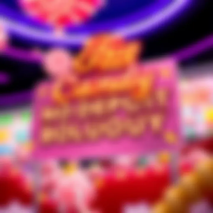 Bright promotional banner showcasing A Big Candy no deposit bonus offers with vibrant candy-themed graphics