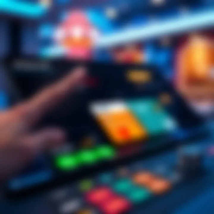 Secure online casino payment options including credit cards and digital wallets on a sleek dashboard