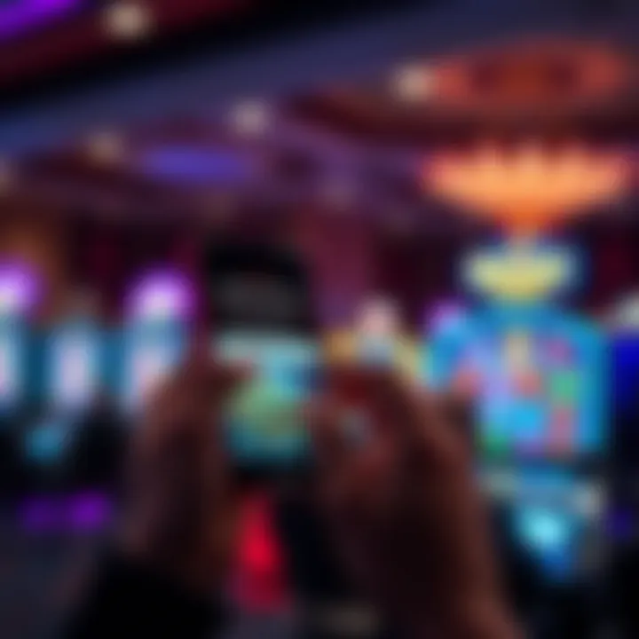 Using Bonus Codes on Big Candy Casino Mobile Platform User navigating a mobile device to access Big Candy Casino and enter a bonus code securely