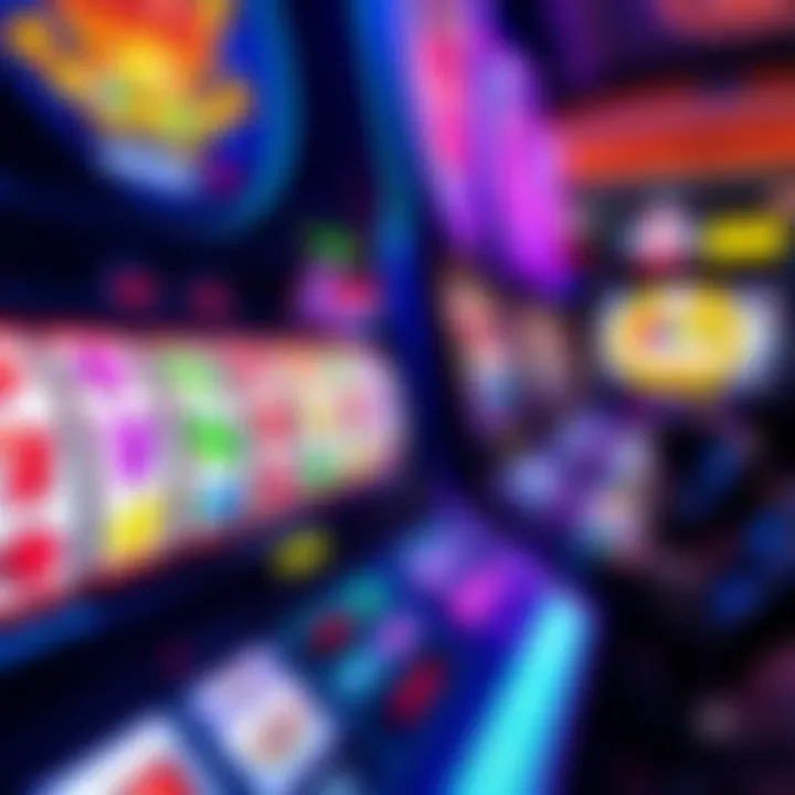 Colorful online pokies interface with vibrant symbols and jackpot indicators