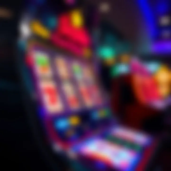 Colorful online pokies slot machine with spinning reels and vibrant symbols