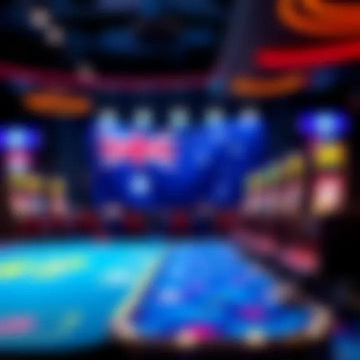 Illustration of a secure online casino environment with Australian flag elements