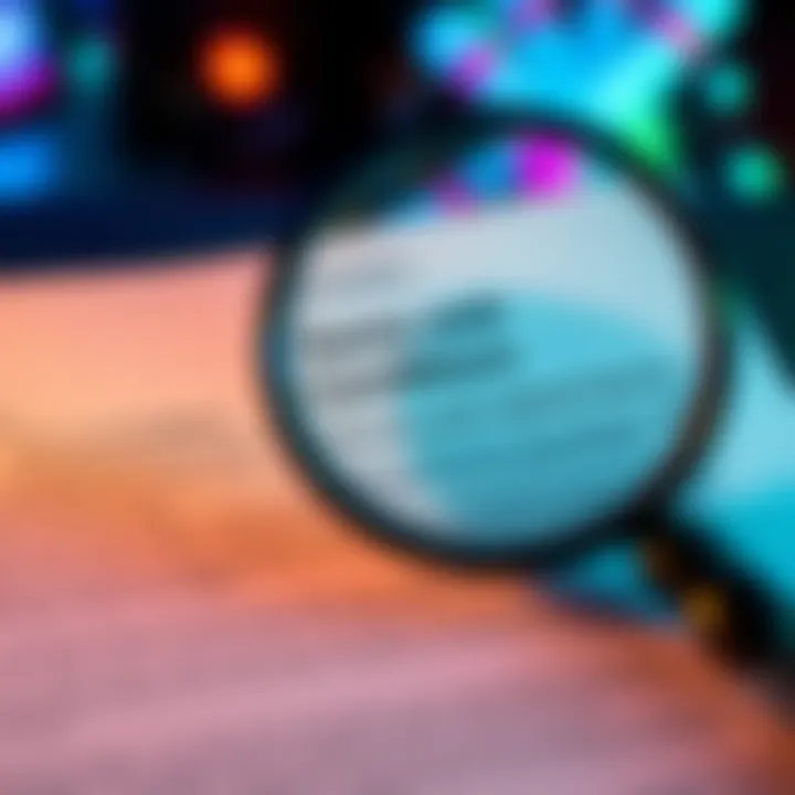 Graphic depicting terms and conditions document with magnifying glass highlighting fine print related to bonus usage