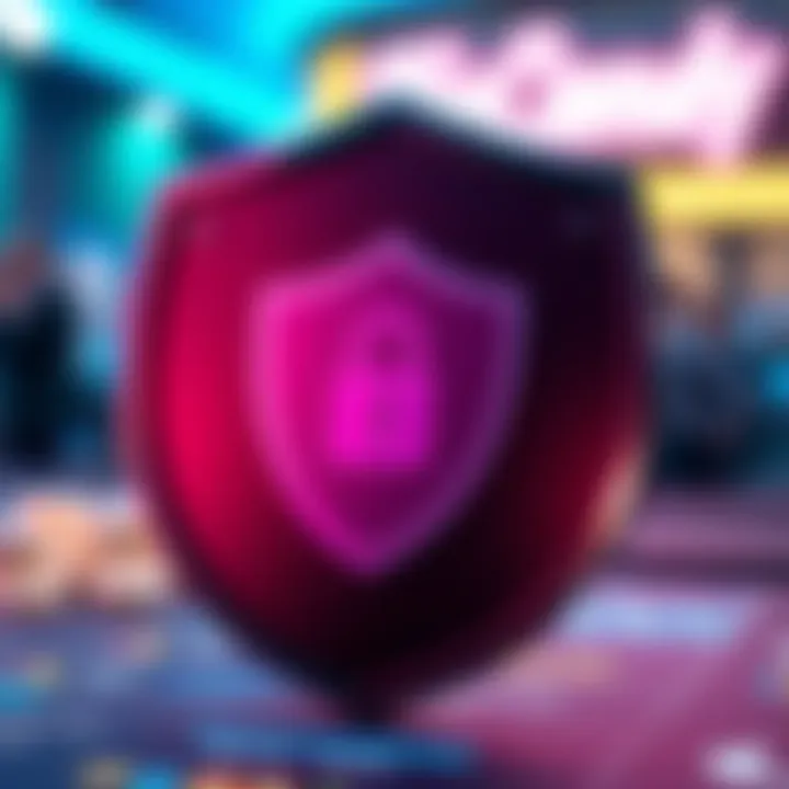 Illustration of a shield symbol protecting digital credentials on a casino platform