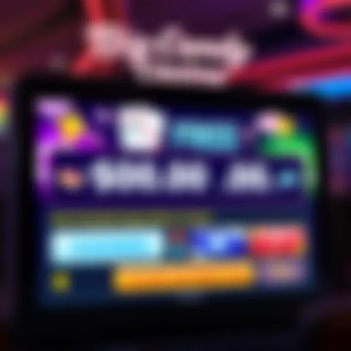Exciting online casino interface showing bonus code redemption and game selection