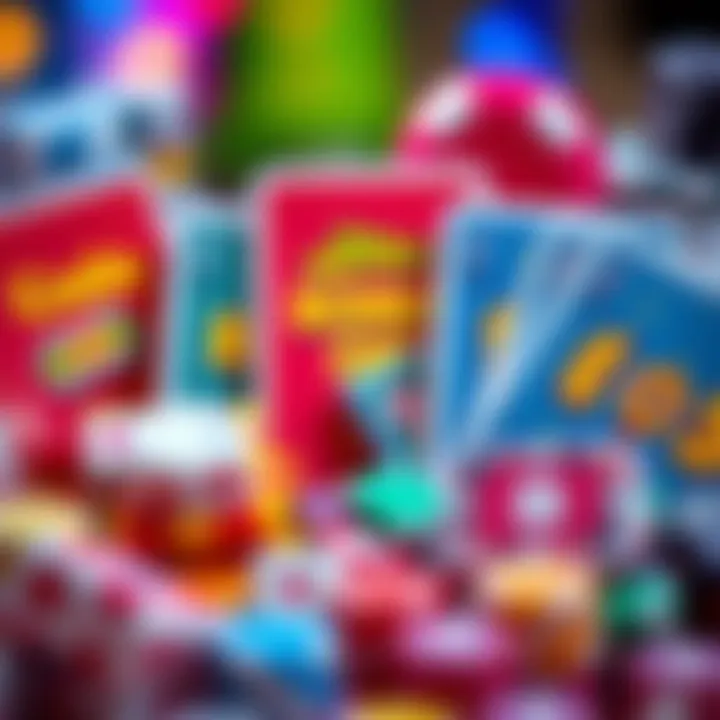 Colorful casino tokens and cards representing various bonus offers