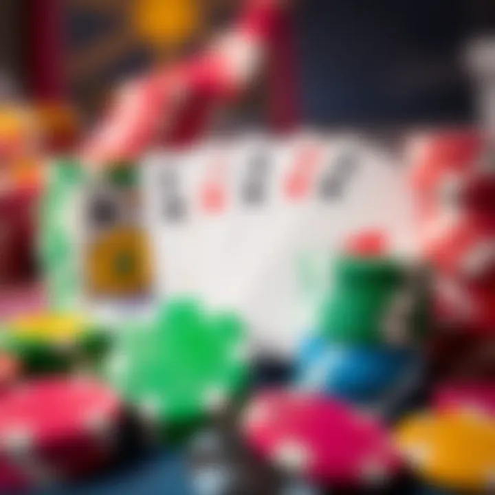 Visual Representation of Casino Bonuses and Promo Offers Colorful casino chips and playing cards representing online casino bonuses