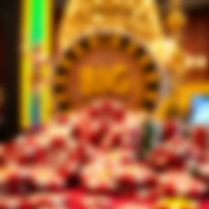 Assortment of large candy casino chips displayed as fun novelty gifts at a celebratory event