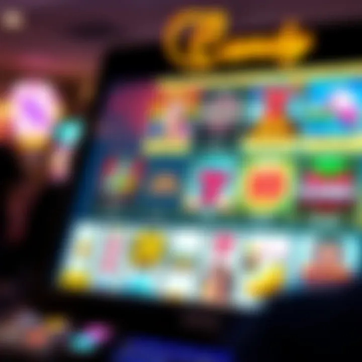 Bright casino interface displaying slot games and free spins promotion for Australian players
