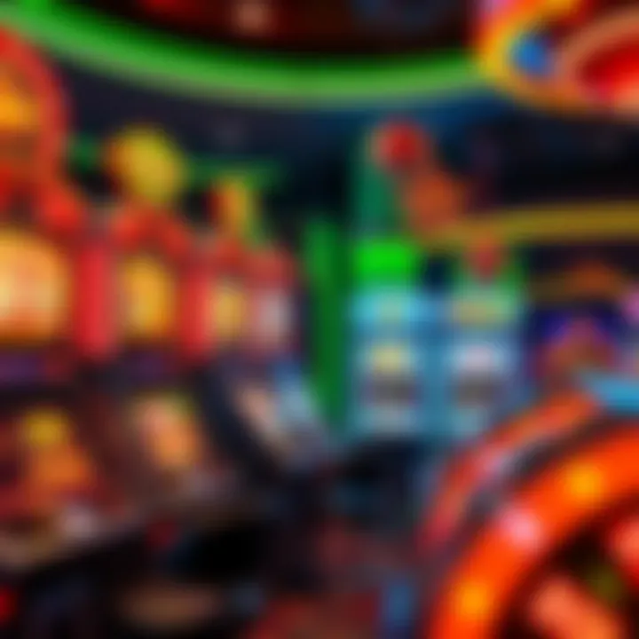 Display of various casino games including slots and card games available on Big Candy Casino platform