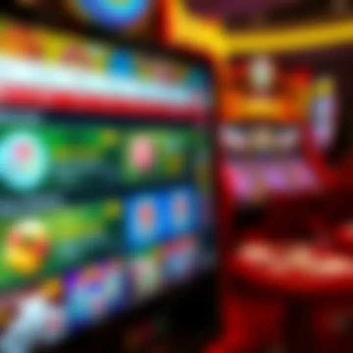 Digital interface displaying casino bonus offers and payment options