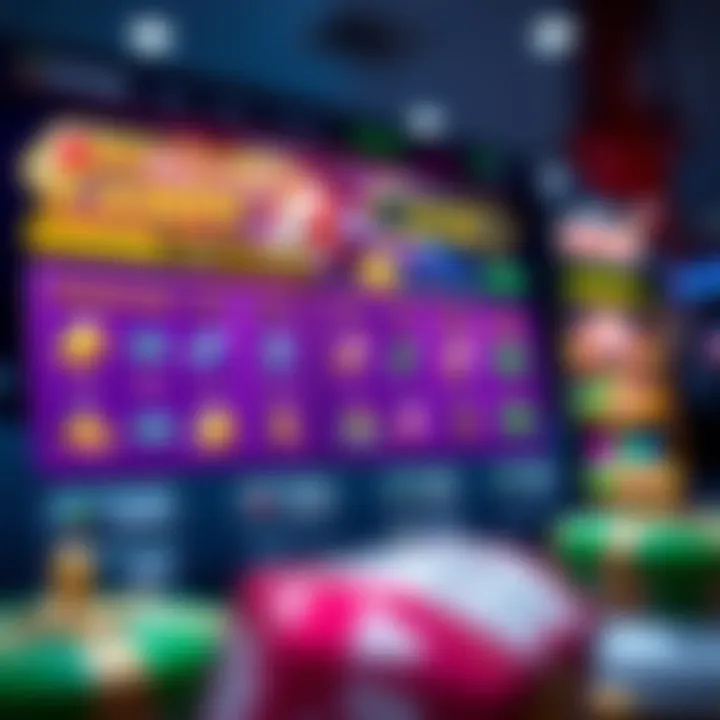 Online casino dashboard showing no deposit bonus code entry and rewards