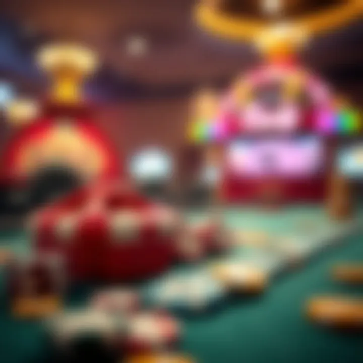 Illustration of online casino rewards with emphasis on no deposit bonus benefits