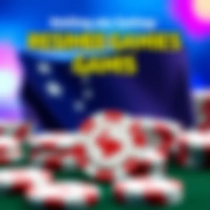 Graphic showing casino chips and Australian flag highlighting responsible gaming