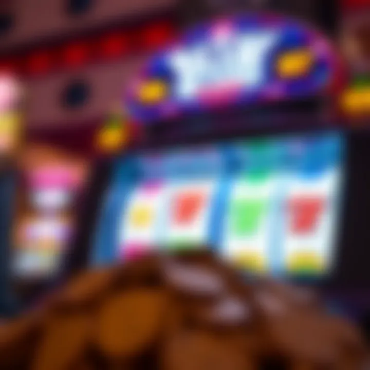 Bright casino slot machine with coins symbolizing rewards from free chip codes