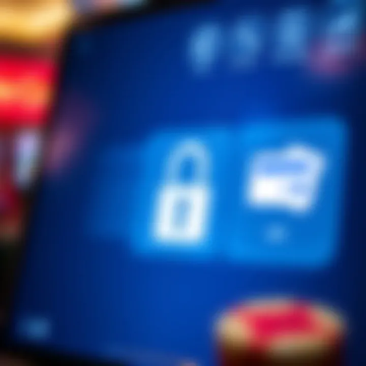 Secure online payment interface with credit card and digital wallet icons indicating safe transactions