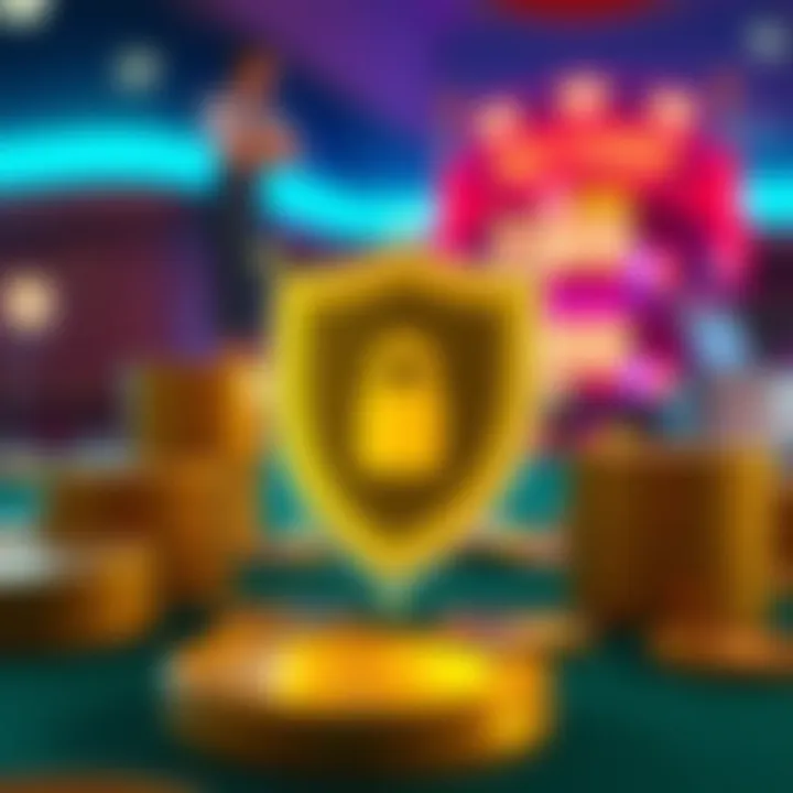 Secure online payment methods illustrated with digital coins and a shield symbol