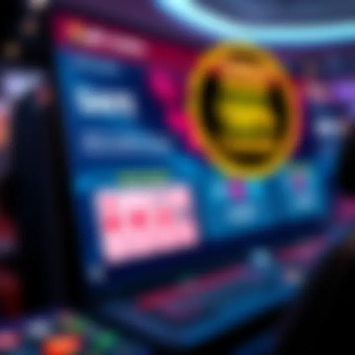 Secure online casino platform interface highlighting safety features and bonus reward notifications