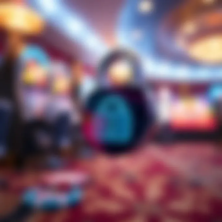 A secure digital padlock symbolizing online casino safety and trust