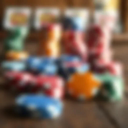 Assortment of large candy-free chips displayed on a rustic wooden surface