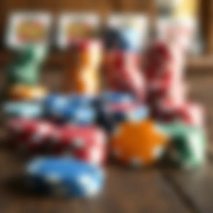 Assortment of large candy-free chips displayed on a rustic wooden surface