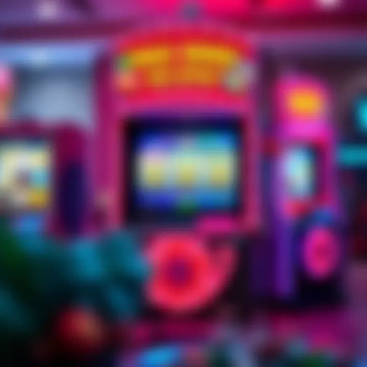 Bright colorful candy-themed slot machine showcasing free spins feature