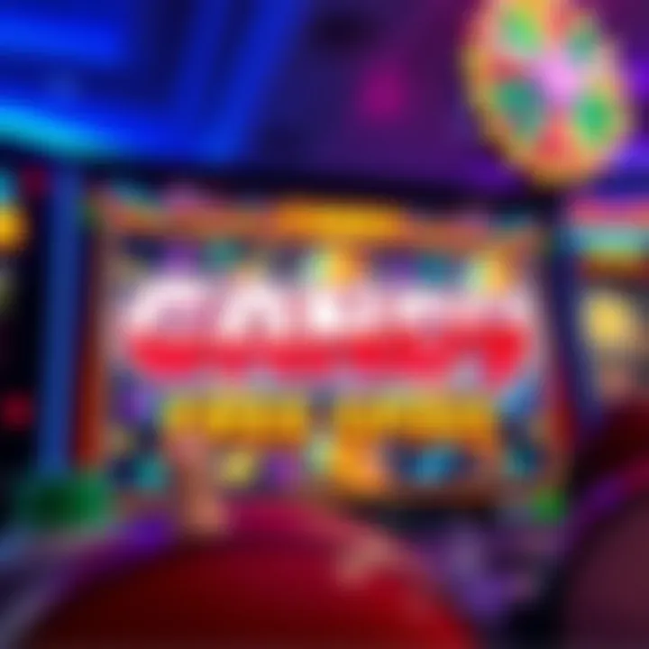 Illustration of a colorful online casino slot interface highlighting free spins rewards