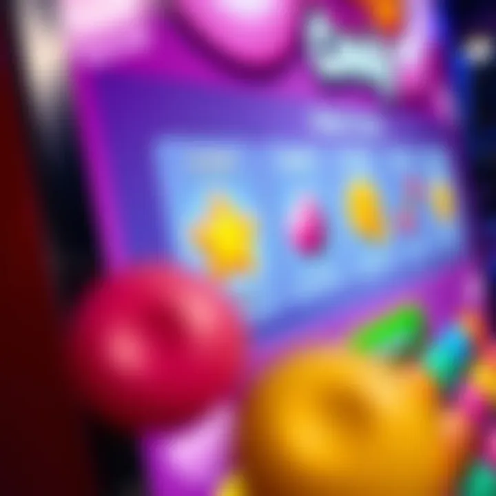 Colorful Big Candy game interface showing reward icons and a code redemption box