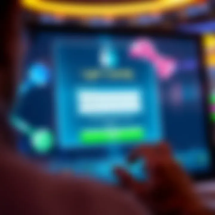User entering login credentials on a secure digital portal interface