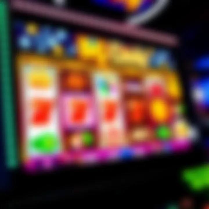 Overview of No Deposit Bonus Features in Big Candy Slots Colorful Big Candy slot machine reels with bonus symbols highlighted on the screen