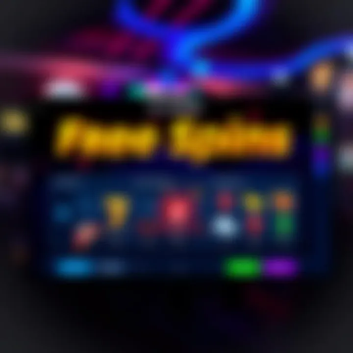 Illustration of online casino dashboard highlighting no deposit free spins offer