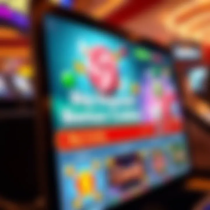 Screenshot of an online casino interface highlighting the section for no deposit bonus codes with vibrant candy visuals