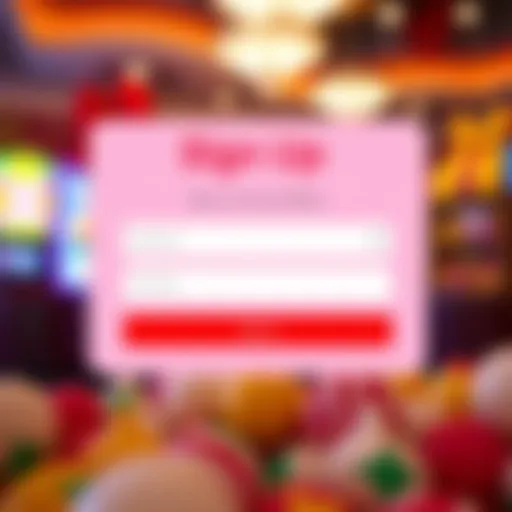 Clean and user-friendly online candy sign up form with clear call-to-action buttons