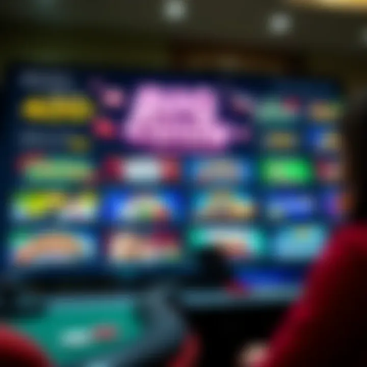 Online casino interface showing diverse table games and betting options
