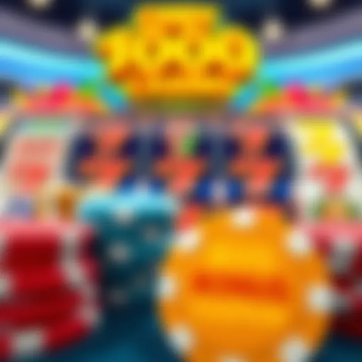 Colorful casino chips and slot machine reels symbolizing a promotional bonus