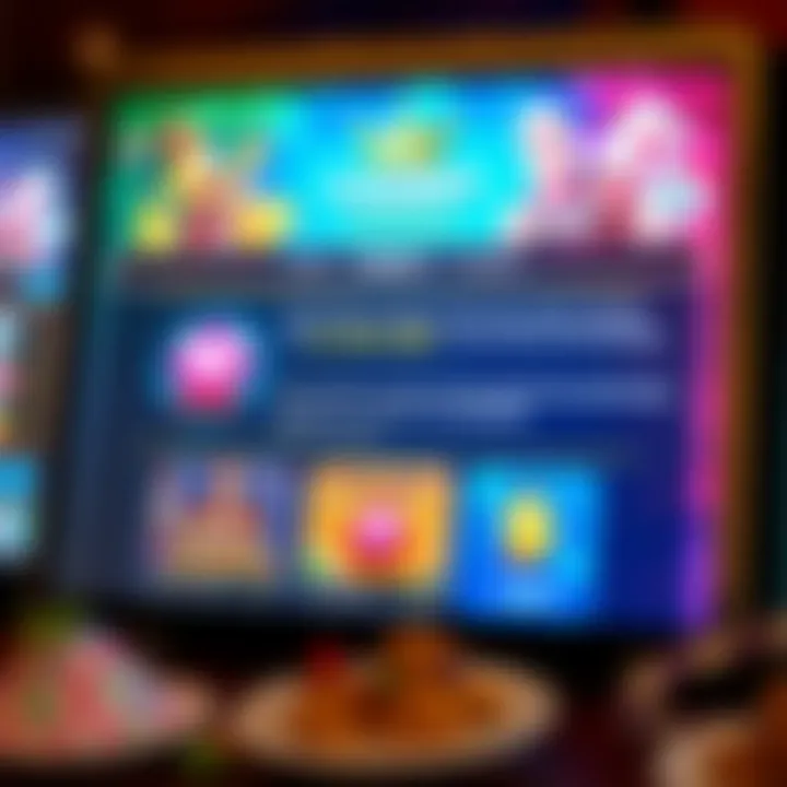 Illustration of a digital casino interface highlighting bonus offers and terms