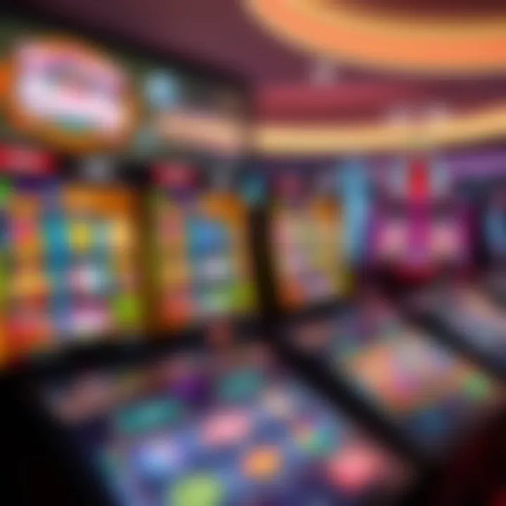 Colorful online casino interface showcasing a variety of slot games and betting options
