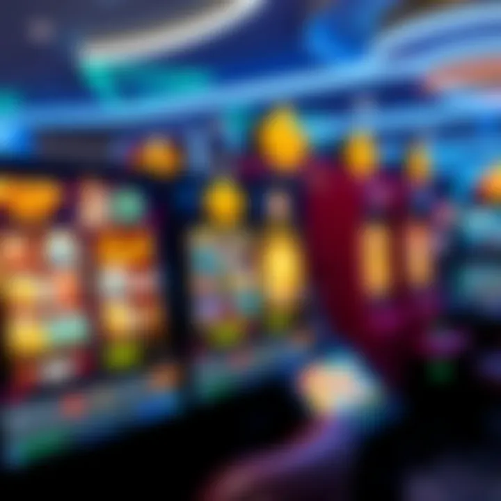 Online casino interface displaying various slot machine games and live dealer options